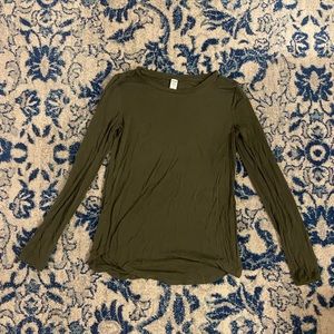 old navy olive green luxe tee